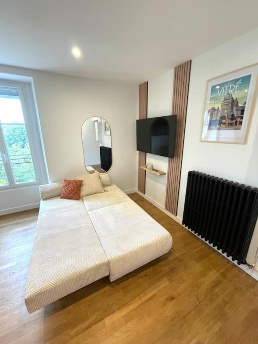 Appartement Calme Et Cosy Proche Centre Vue Chateau ヴィトレ エクステリア 写真